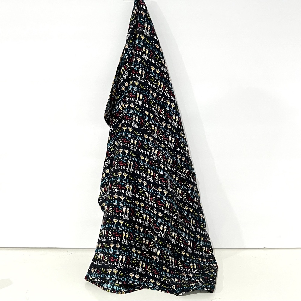 NICOLE MILLER Y2K NYE Colorful Patterned 100% SILK HANKERCHIEF SQUARE 19"X20"